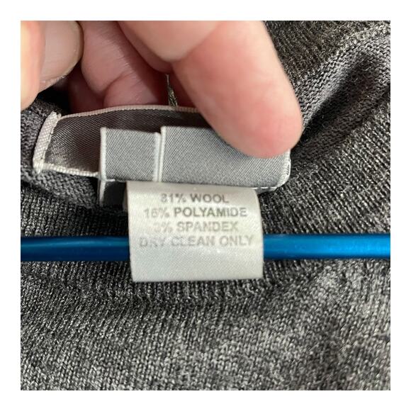 Michael Kors Men’s XL Charcoal Gray Wool Blend Crew Neck Pullover Sweater - Picture 4 of 6